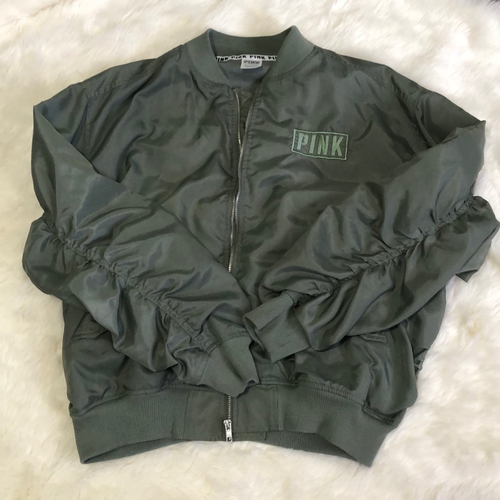 PINK oversized bomber jacket